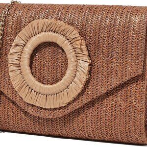 Versatile Woven Crossbody Bag - Stylish Straw Clutch for Casual Elegance